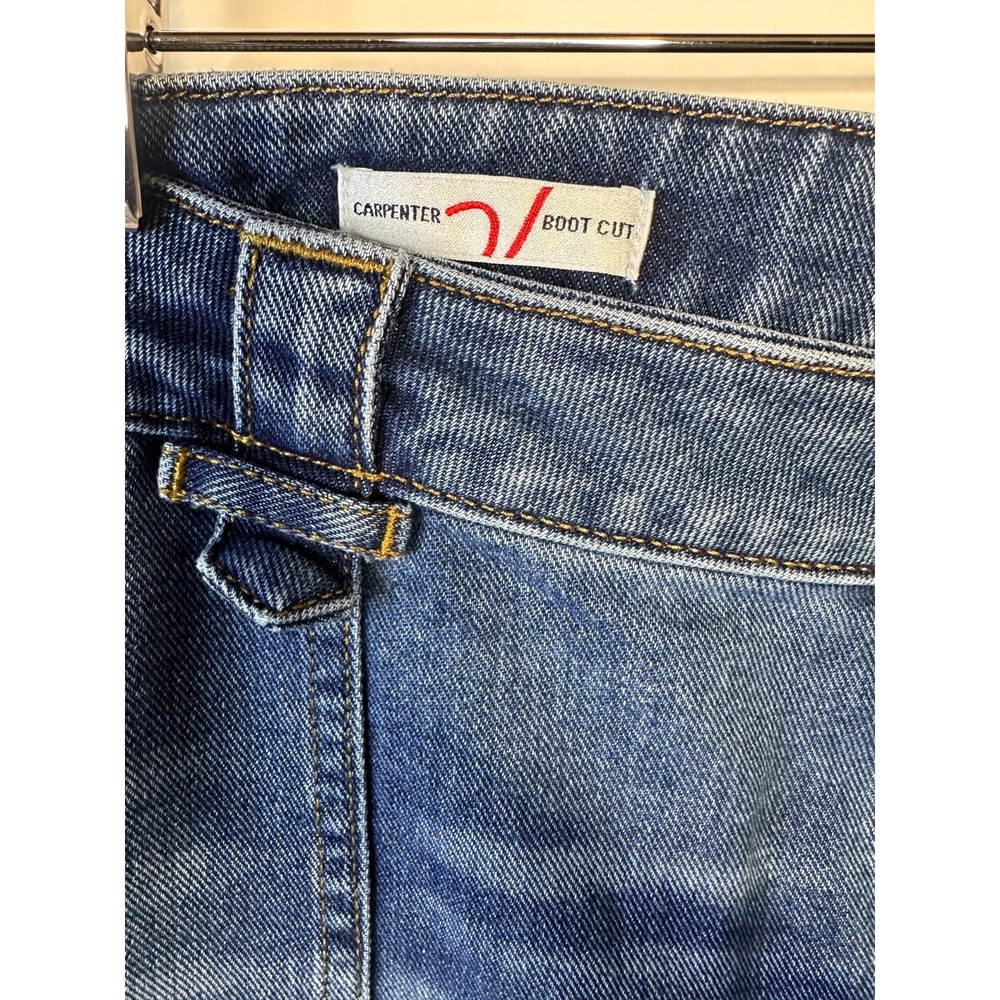 VIGOSS Carpenter Boot Cut Blue Jeans Women's Size 31 Mid Rise Utility Denim EUC - Picture 8 of 14